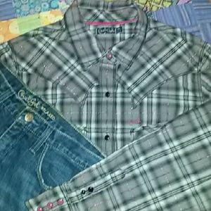 Cruel Girl pearl snap shirt